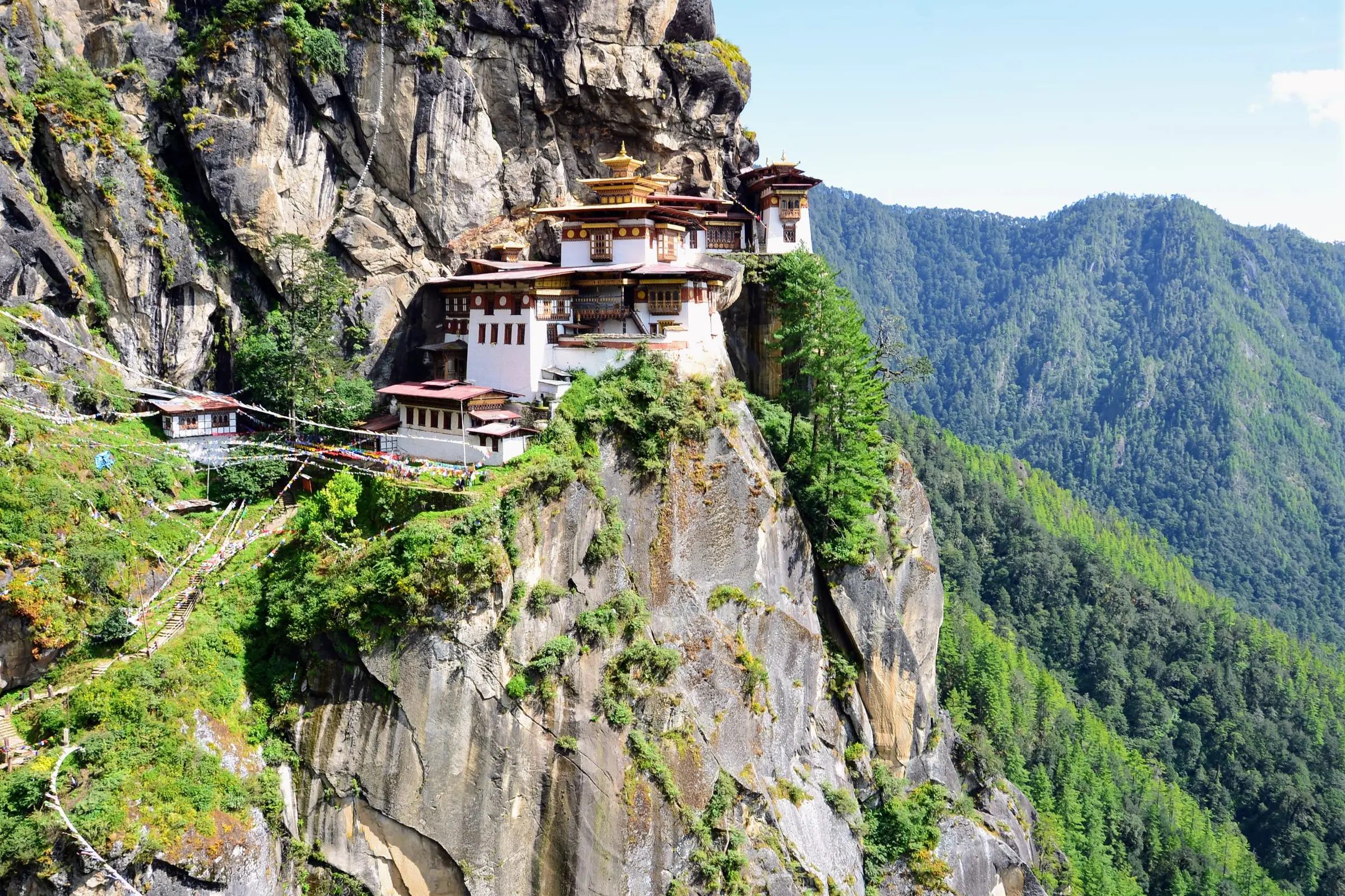 The Tiger’s Nest monastery above the green Paro valley